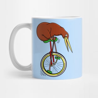 Kiwi Riding A Unicycle Mug